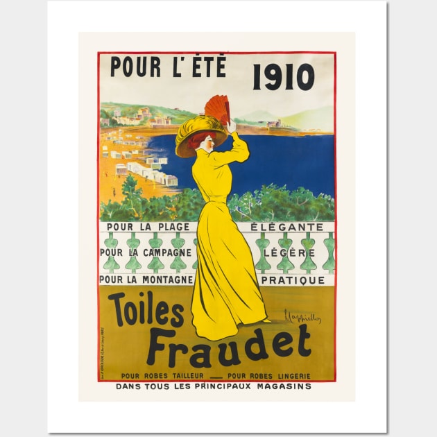 Pour l'ete. Toiles Fraudet Vintage Poster 1910 Wall Art by vintagetreasure